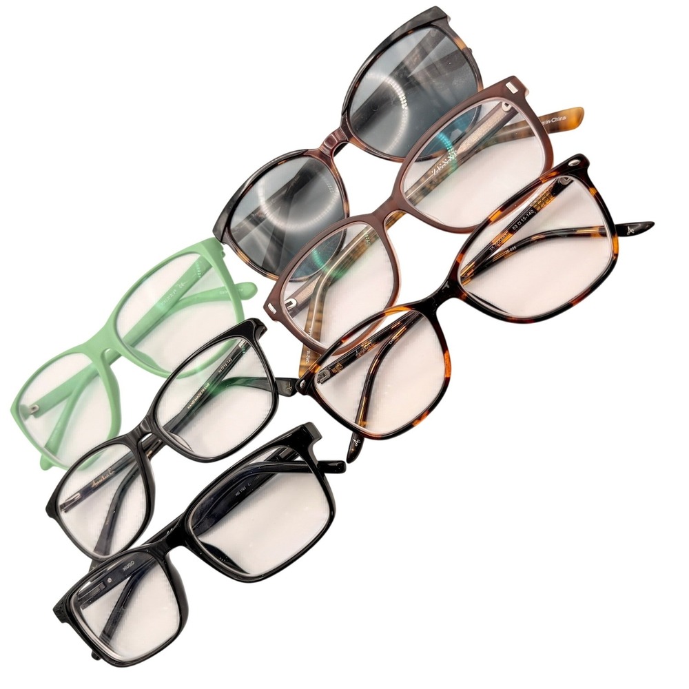 Zenni Womens Eyeglass Frame Lot 6 Pairs Tortoise Mint Black Brown Frames‎